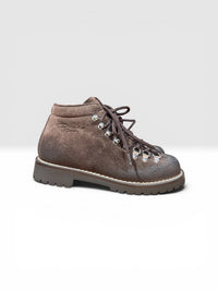 Dark brown suede hiking boot
