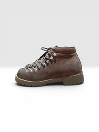 Dark brown suede hiking boot