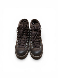 Dark brown suede hiking boot