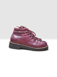 Bordeaux leather hiking boot