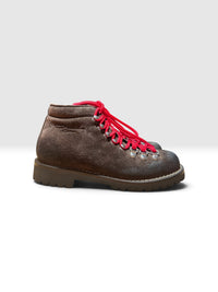 Dark brown suede hiking boot