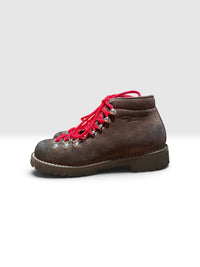 Dark brown suede hiking boot