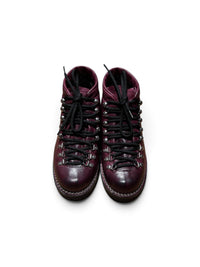 Bordeaux leather hiking boot
